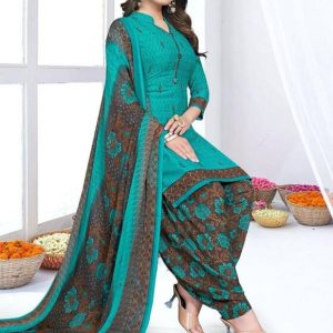 Women Cotton Blend Kurta Patiala Dupatta Set
